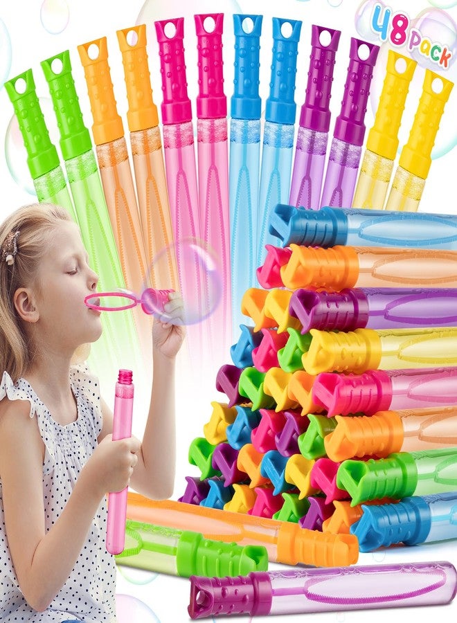 IJIGU 48 Pack Big Bubble Wands Bulk in 6 Colors,Ideal for Easter, Summer, Halloween, Valentine, Classroom Prizes - Image 1